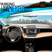 Универсальная парковочная система Car System Refine, с беспроводным BLUETOOTH индикатором расстояния Пирамидка, 4 парктроника черного или серого цвета.