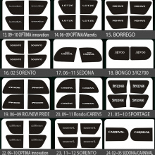 Тюнинг салона Киа Пиканто 2 - светодиодные вставки под дверные ручки с подсветкой - комплект 4 штуки - от производителя Bricx.